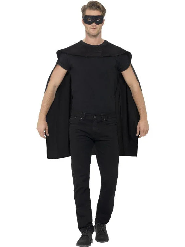 Capa Negra con Antifaz Unisex para Adulto Capas Smiffys